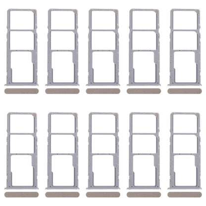 For Realme C51 RMX3830 10pcs Original SIM Card Tray + SIM Card Tray + Micro SD Card Tray (Gold)