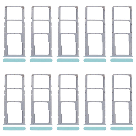 For Realme C53 India RMX3762 10pcs Original SIM Card Tray + SIM Card Tray + Micro SD Card Tray (Green)