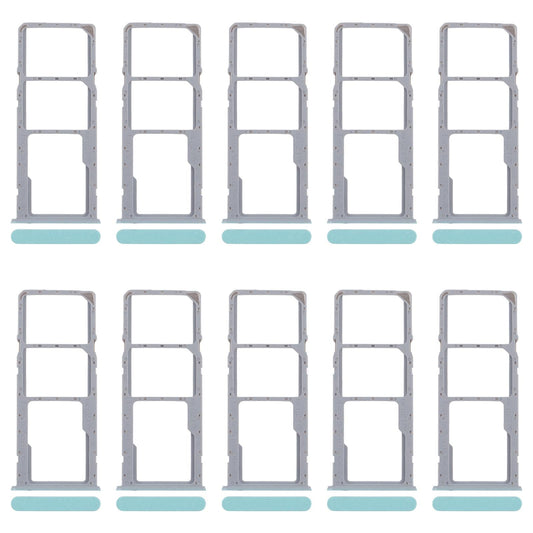 For Realme C53 India RMX3762 10pcs Original SIM Card Tray + SIM Card Tray + Micro SD Card Tray (Green)