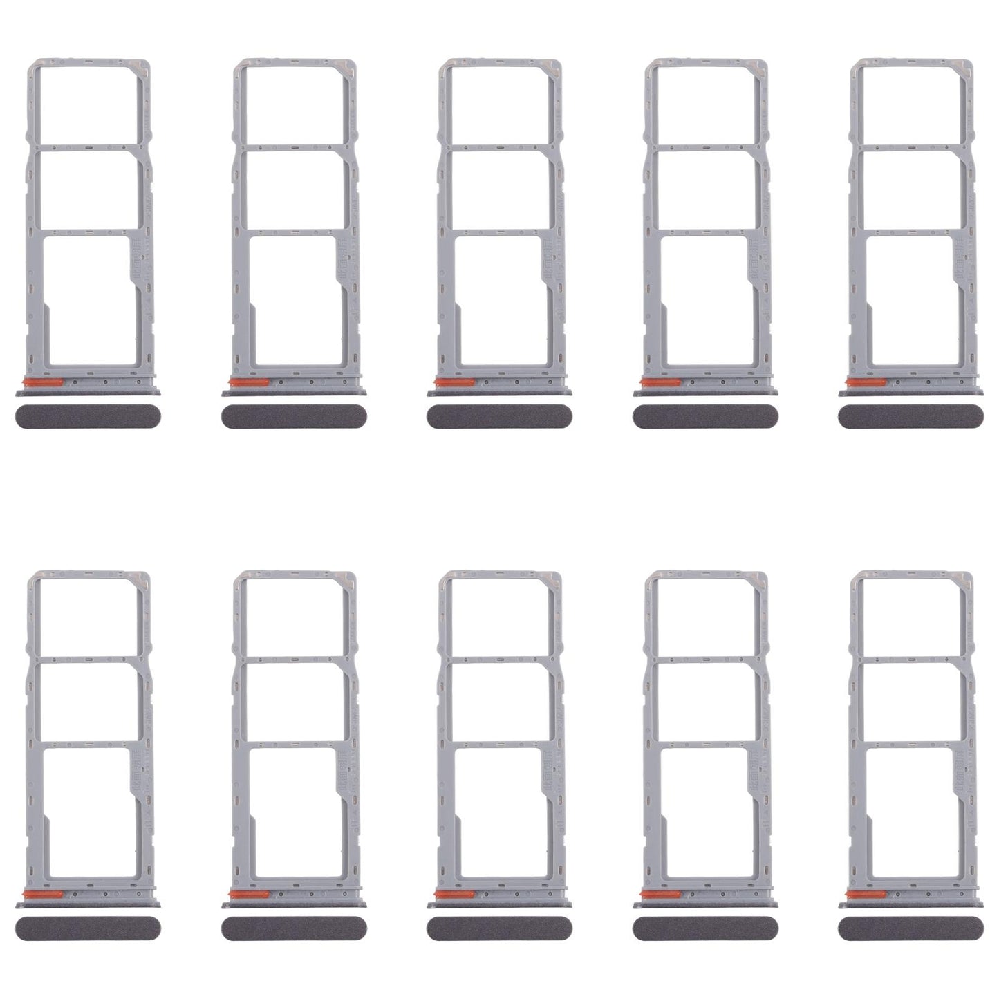 For Realme C75 4G RMX3941 10pcs Original SIM Card Tray + SIM Card Tray + Micro SD Card Tray (Black)
