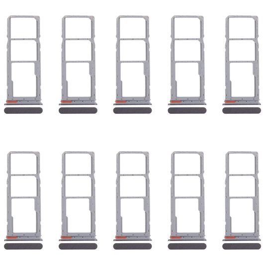 For Realme C75 4G RMX3941 10pcs Original SIM Card Tray + SIM Card Tray + Micro SD Card Tray (Black)