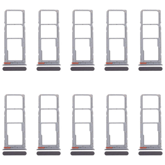 For Realme C75 4G RMX3941 10pcs Original SIM Card Tray + SIM Card Tray + Micro SD Card Tray (Black)