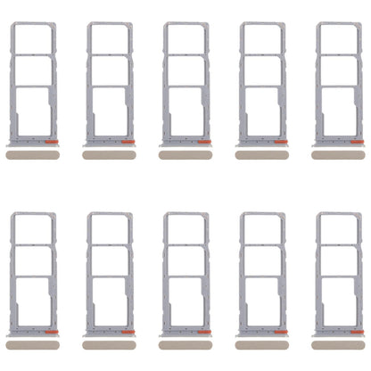 For Realme C75 4G RMX3941 10pcs Original SIM Card Tray + SIM Card Tray + Micro SD Card Tray (Gold)