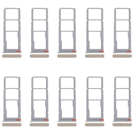 For Realme C75 4G RMX3941 10pcs Original SIM Card Tray + SIM Card Tray + Micro SD Card Tray (Gold)