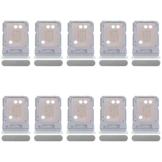 For Realme 12+ 5G RMX3867 10pcs Original SIM Card Tray + SIM Card Tray / Micro SD Card Tray (Light Green)