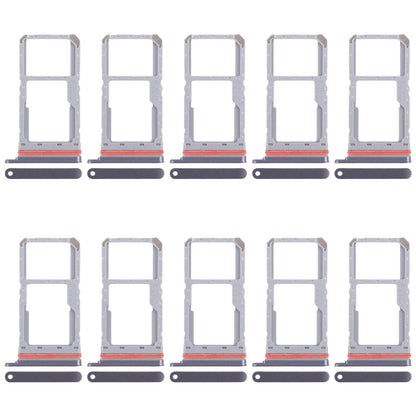For Realme 13 5G RMX3951 10pcs Original SIM Card Tray + SIM Card Tray / Micro SD Card Tray (Black)