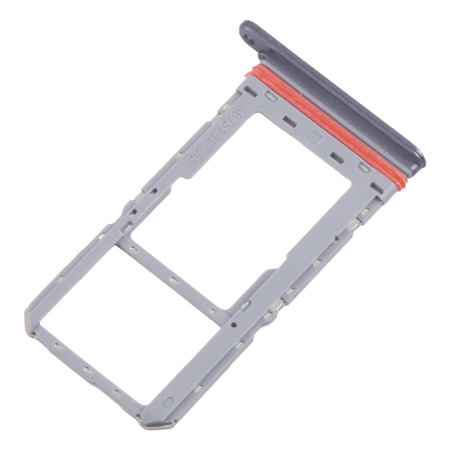 For Realme 13 5G RMX3951 10pcs Original SIM Card Tray + SIM Card Tray / Micro SD Card Tray (Black)
