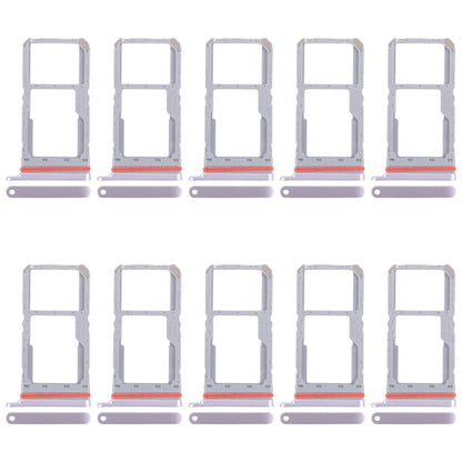 For Realme 13 5G RMX3951 10pcs Original SIM Card Tray + SIM Card Tray / Micro SD Card Tray (Pink)