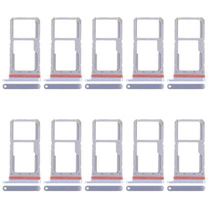 For Realme 13 5G RMX3951 10pcs Original SIM Card Tray + SIM Card Tray / Micro SD Card Tray (Blue)