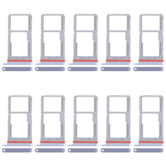 For Realme 13 5G RMX3951 10pcs Original SIM Card Tray + SIM Card Tray / Micro SD Card Tray (Blue)