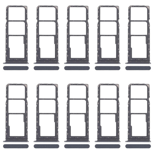 For Realme C65 4G RMX3910 10pcs Original SIM Card Tray + SIM Card Tray + Micro SD Card Tray (Black)