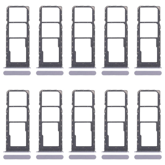 For Realme C65 4G RMX3910 10pcs Original SIM Card Tray + SIM Card Tray + Micro SD Card Tray (Blue)