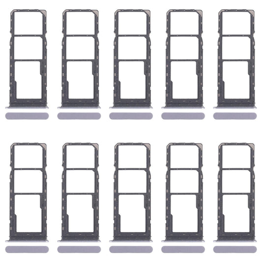 For Realme C65 4G RMX3910 10pcs Original SIM Card Tray + SIM Card Tray + Micro SD Card Tray (Blue)