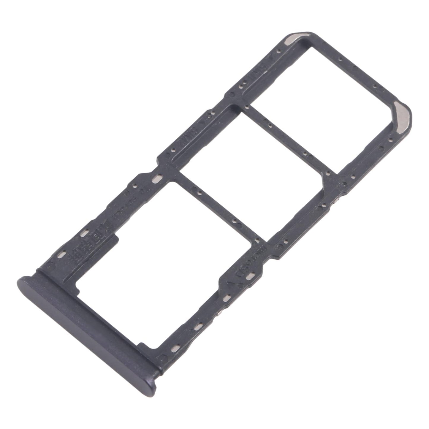 For Realme 11 5G RMX3780 10pcs Original SIM Card Tray + SIM Card Tray + Micro SD Card Tray (Black)