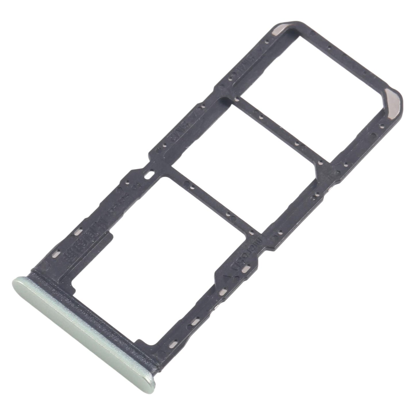 For Realme 11 5G RMX3780 10pcs Original SIM Card Tray + SIM Card Tray + Micro SD Card Tray (Green)