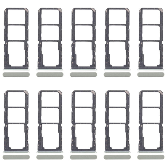 For Realme 11 5G RMX3780 10pcs Original SIM Card Tray + SIM Card Tray + Micro SD Card Tray (Green)