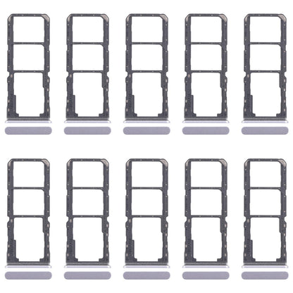 For Realme 11 5G RMX3780 10pcs Original SIM Card Tray + SIM Card Tray + Micro SD Card Tray (Blue)