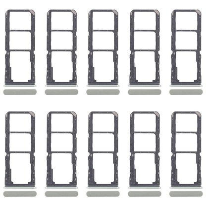 For Realme 11x 5G RMX3785 10pcs Original SIM Card Tray + SIM Card Tray + Micro SD Card Tray (Green)
