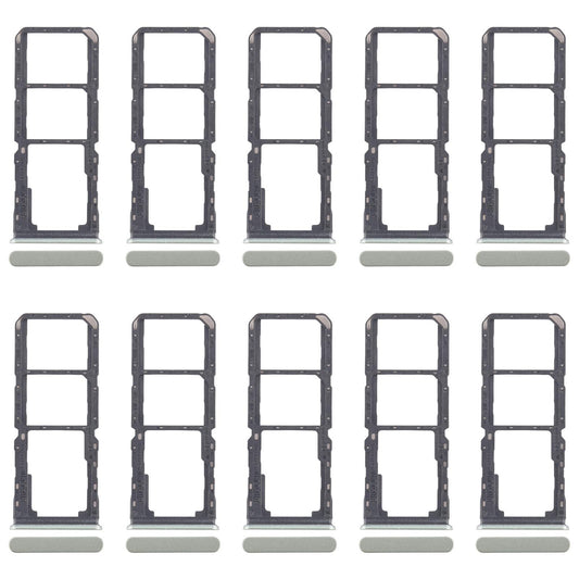 For Realme 11x 5G RMX3785 10pcs Original SIM Card Tray + SIM Card Tray + Micro SD Card Tray (Green)