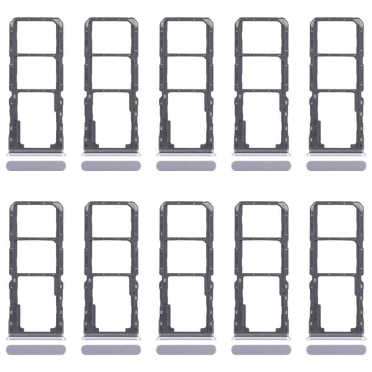 For Realme 11x 5G RMX3785 10pcs Original SIM Card Tray + SIM Card Tray + Micro SD Card Tray (Blue)