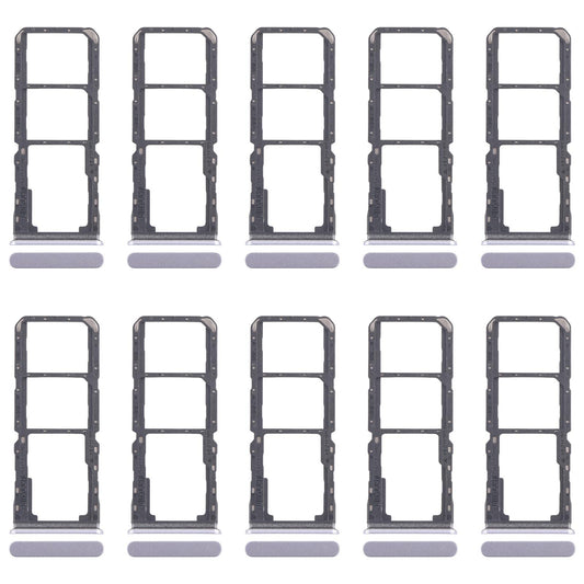 For Realme 11x 5G RMX3785 10pcs Original SIM Card Tray + SIM Card Tray + Micro SD Card Tray (Blue)