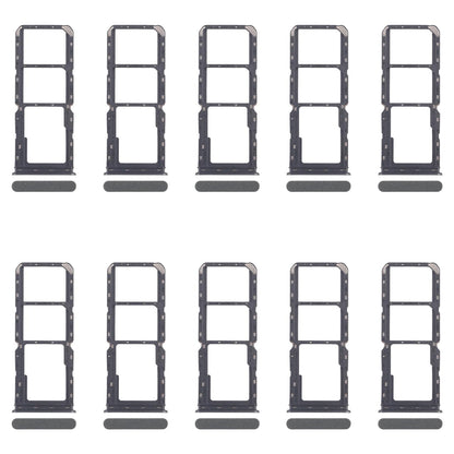 For Realme C67 4G RMX3890 10pcs Original SIM Card Tray + SIM Card Tray + Micro SD Card Tray (Dark Green)
