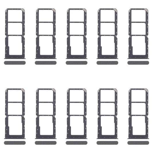 For Realme C67 4G RMX3890 10pcs Original SIM Card Tray + SIM Card Tray + Micro SD Card Tray (Dark Green)