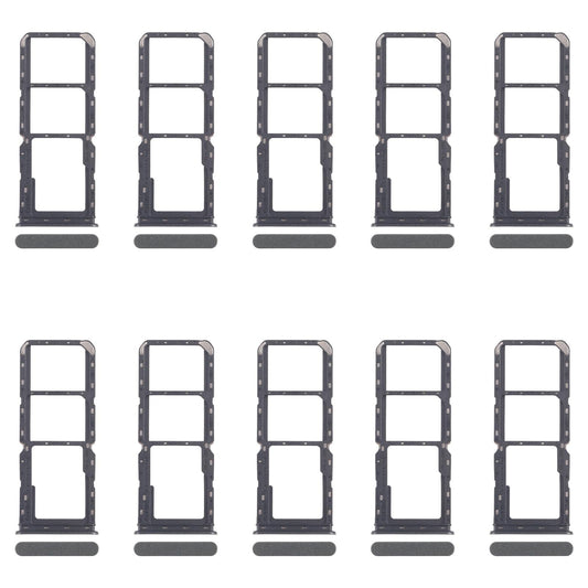 For Realme C67 4G RMX3890 10pcs Original SIM Card Tray + SIM Card Tray + Micro SD Card Tray (Dark Green)