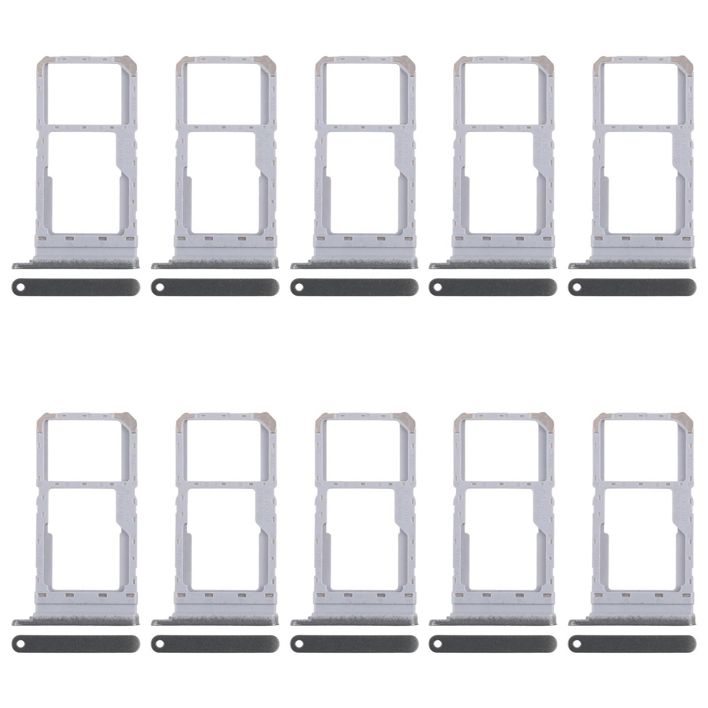 For Realme Narzo N65 5G CPH2639 10pcs Original SIM Card Tray + SIM Card Tray / Micro SD Card Tray (Dark Green)
