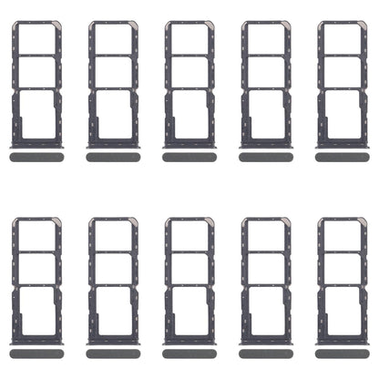 For Realme 12 Lite 4G 10pcs Original SIM Card Tray + SIM Card Tray + Micro SD Card Tray (Dark Green)