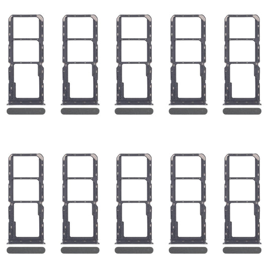 For Realme 12 Lite 4G 10pcs Original SIM Card Tray + SIM Card Tray + Micro SD Card Tray (Dark Green)