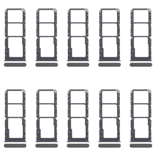 For Realme 12 Lite 4G 10pcs Original SIM Card Tray + SIM Card Tray + Micro SD Card Tray (Dark Green)