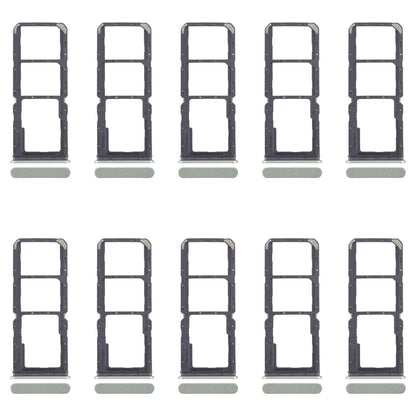 For Realme 12 Lite 4G 10pcs Original SIM Card Tray + SIM Card Tray + Micro SD Card Tray (Light Green)