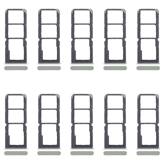 For Realme 12 Lite 4G 10pcs Original SIM Card Tray + SIM Card Tray + Micro SD Card Tray (Light Green)