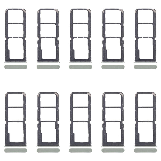 For Realme 12 Lite 4G 10pcs Original SIM Card Tray + SIM Card Tray + Micro SD Card Tray (Light Green)