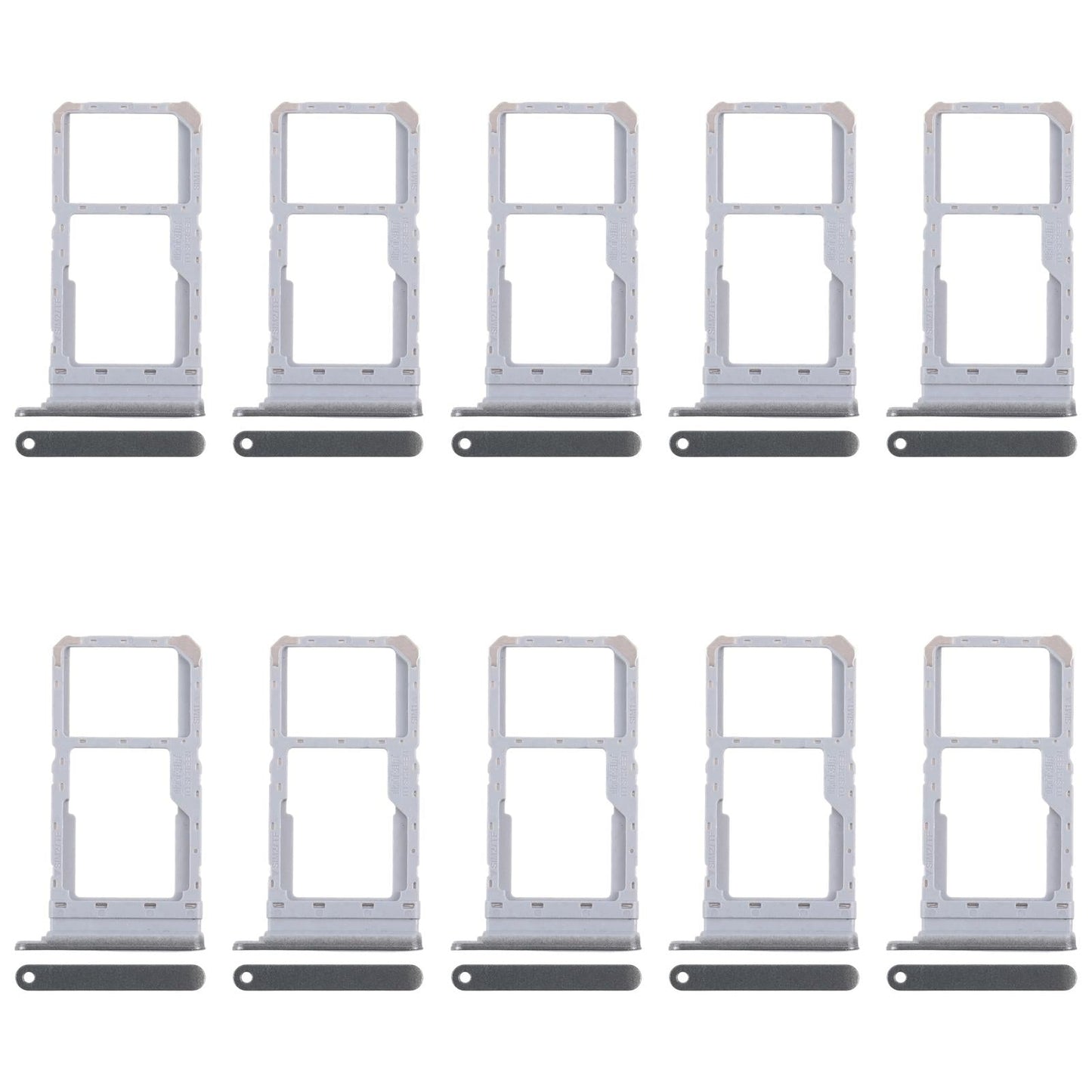 For Realme 12 4G RMX3871 10pcs Original SIM Card Tray + SIM Card Tray / Micro SD Card Tray (Green)