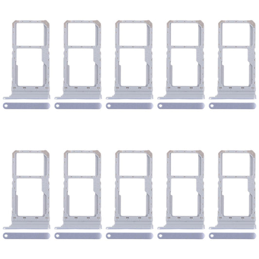 For Realme 12 4G RMX3871 10pcs Original SIM Card Tray + SIM Card Tray / Micro SD Card Tray (Blue)