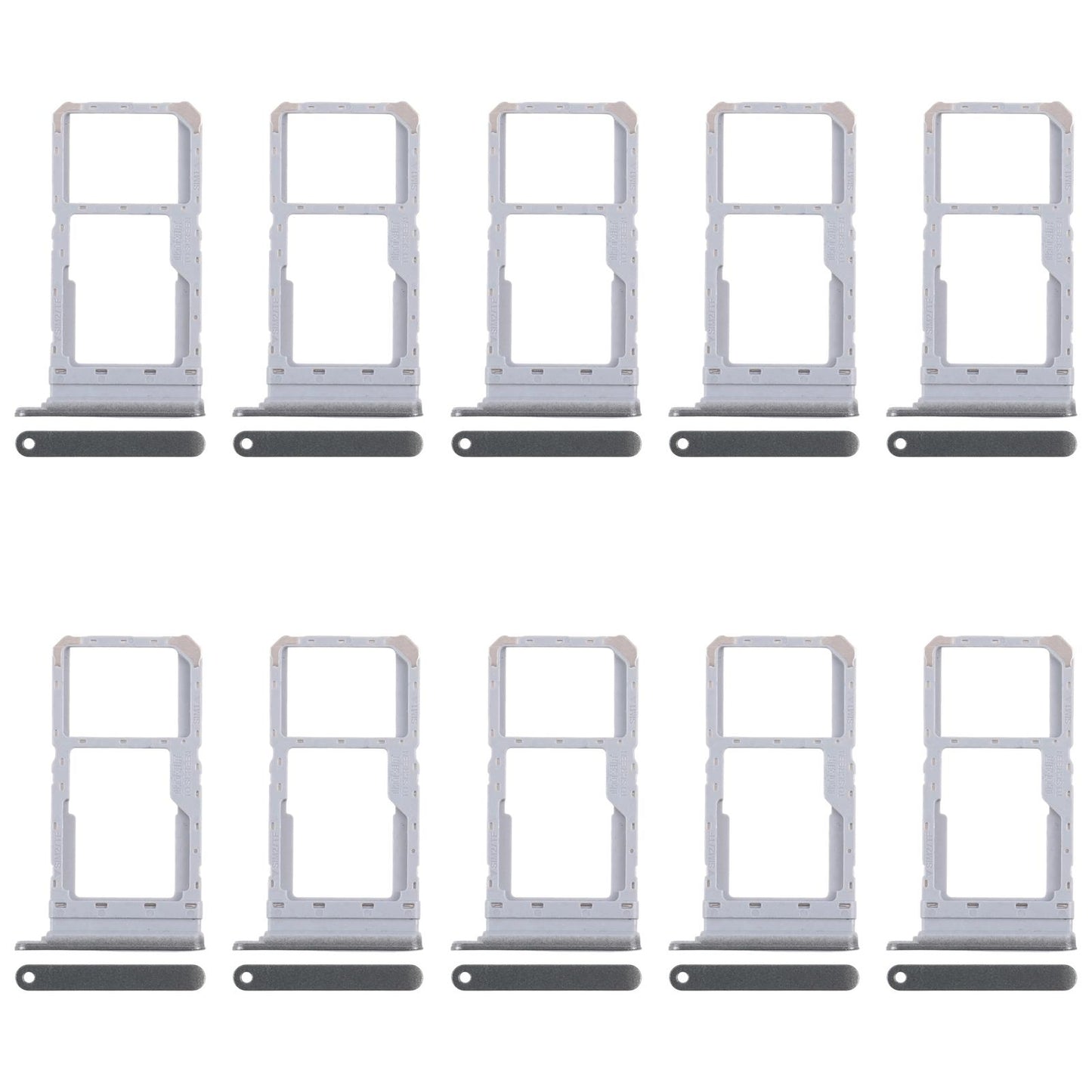 For Realme 12 5G RMX3999 10pcs Original SIM Card Tray + SIM Card Tray / Micro SD Card Tray (Green)