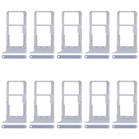 For Realme 12 5G RMX3999 10pcs Original SIM Card Tray + SIM Card Tray / Micro SD Card Tray (Blue)