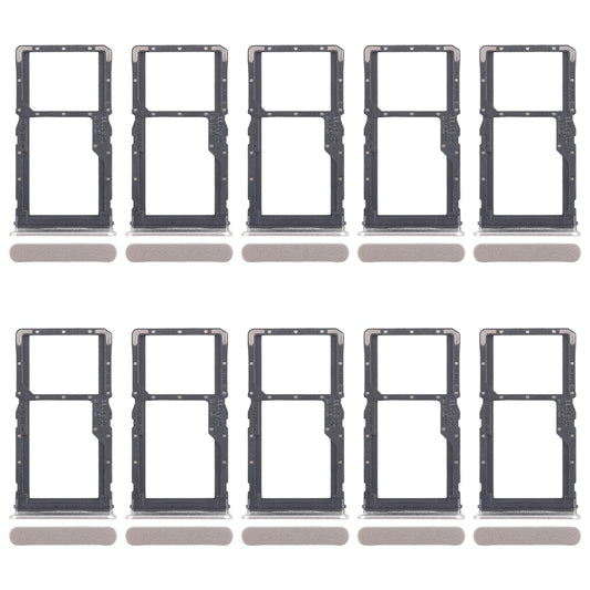 For Realme 10 Pro 5G RMX3663 RMX3660 RMX3661 10pcs Original SIM Card Tray + SIM Card Tray / Micro SD Card Tray (Gold)