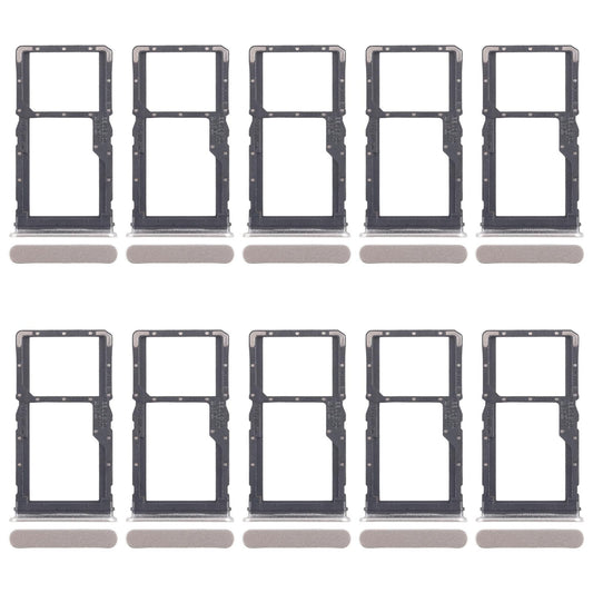 For Realme 10 Pro 5G RMX3663 RMX3660 RMX3661 10pcs Original SIM Card Tray + SIM Card Tray / Micro SD Card Tray (Gold)