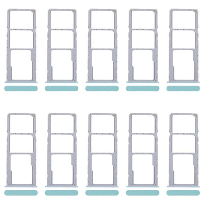 For Realme C51s 10pcs Original SIM Card Tray + SIM Card Tray + Micro SD Card Tray (Blue)