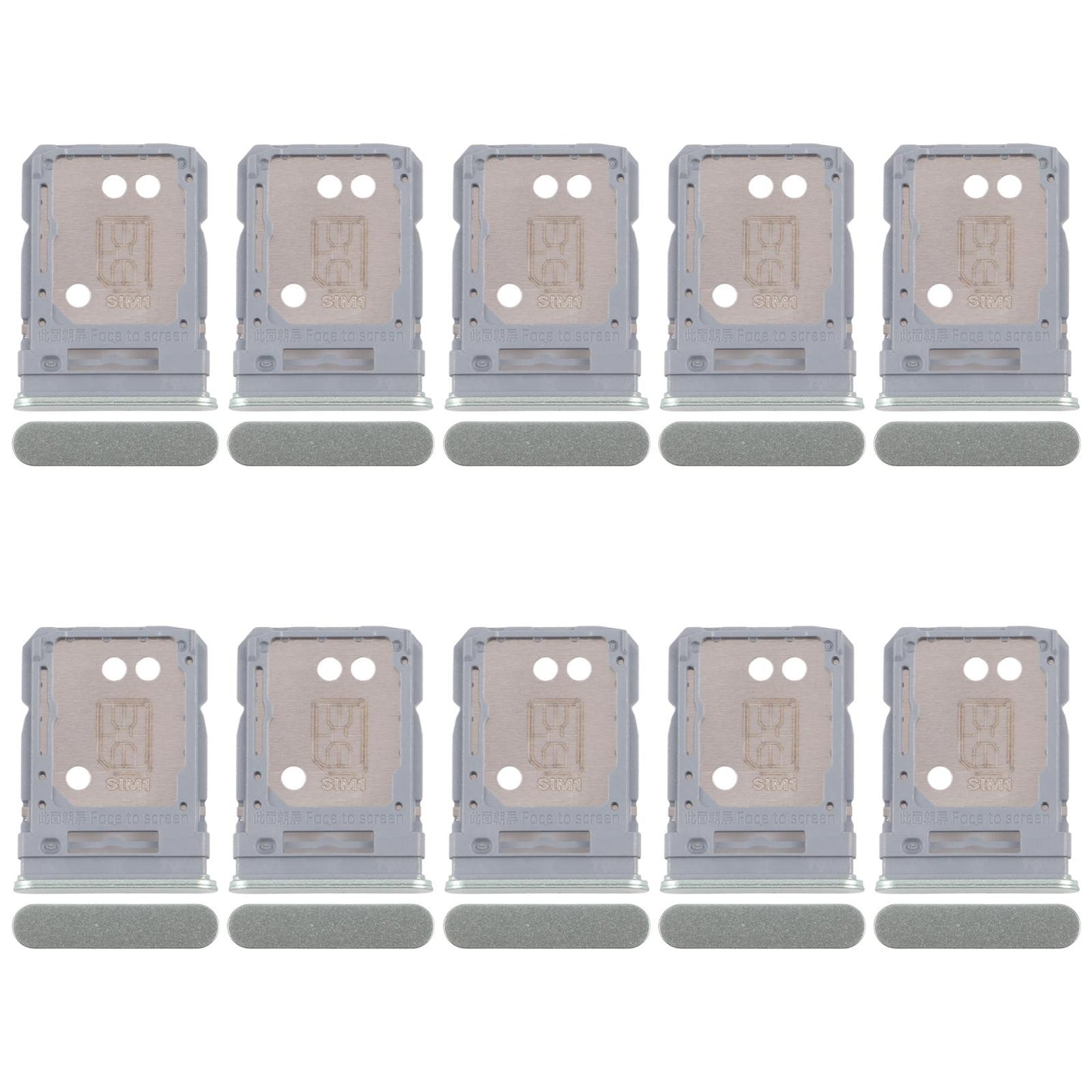 For Realme P1 RMX3870 10pcs Original SIM Card Tray + SIM Card Tray / Micro SD Card Trayy (Green)