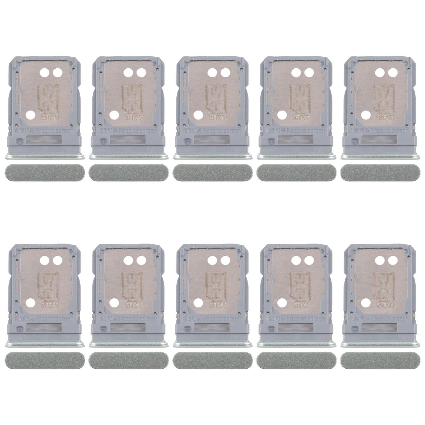 For Realme P1 RMX3870 10pcs Original SIM Card Tray + SIM Card Tray / Micro SD Card Trayy (Green)