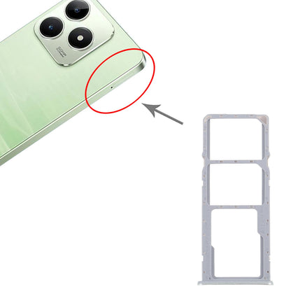 For Realme C63 4G 10pcs Original SIM Card Tray + SIM Card Tray + Micro SD Card Tray (Green)