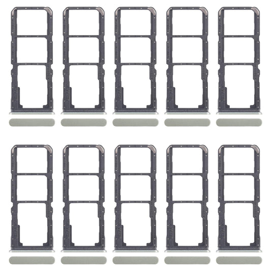 For Realme C67 5G 10pcs Original SIM Card Tray + SIM Card Tray + Micro SD Card Tray (Green)