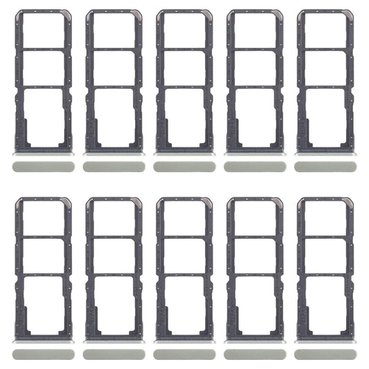 For Realme C67 5G 10pcs Original SIM Card Tray + SIM Card Tray + Micro SD Card Tray (Green)