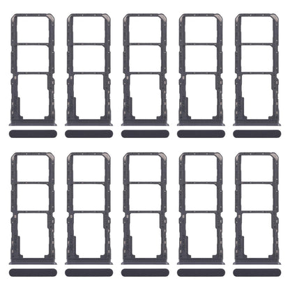 For Realme C67 5G 10pcs Original SIM Card Tray + SIM Card Tray + Micro SD Card Tray (Purple)