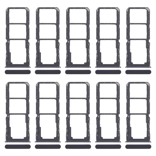 For Realme C67 5G 10pcs Original SIM Card Tray + SIM Card Tray + Micro SD Card Tray (Purple)