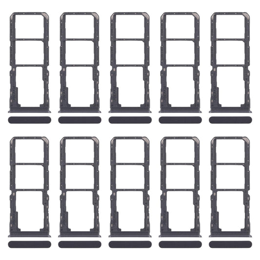 For Realme C67 5G 10pcs Original SIM Card Tray + SIM Card Tray + Micro SD Card Tray (Purple)